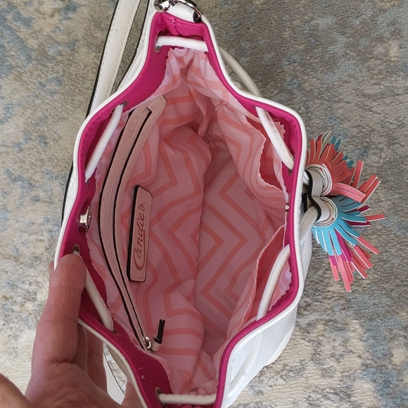 Candie's Faux Leather Tassel Lined Shoulder Bag Pocketbook - Picture 5 of 16